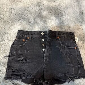 New with tags - Zara black denim shorts size 4